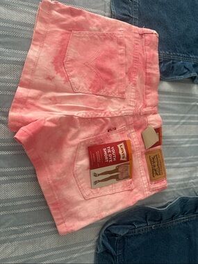 Levi's Pink Tie-Dye Youth Jean Shorts